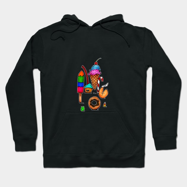 Assorted Sweets Hoodie by ogfx